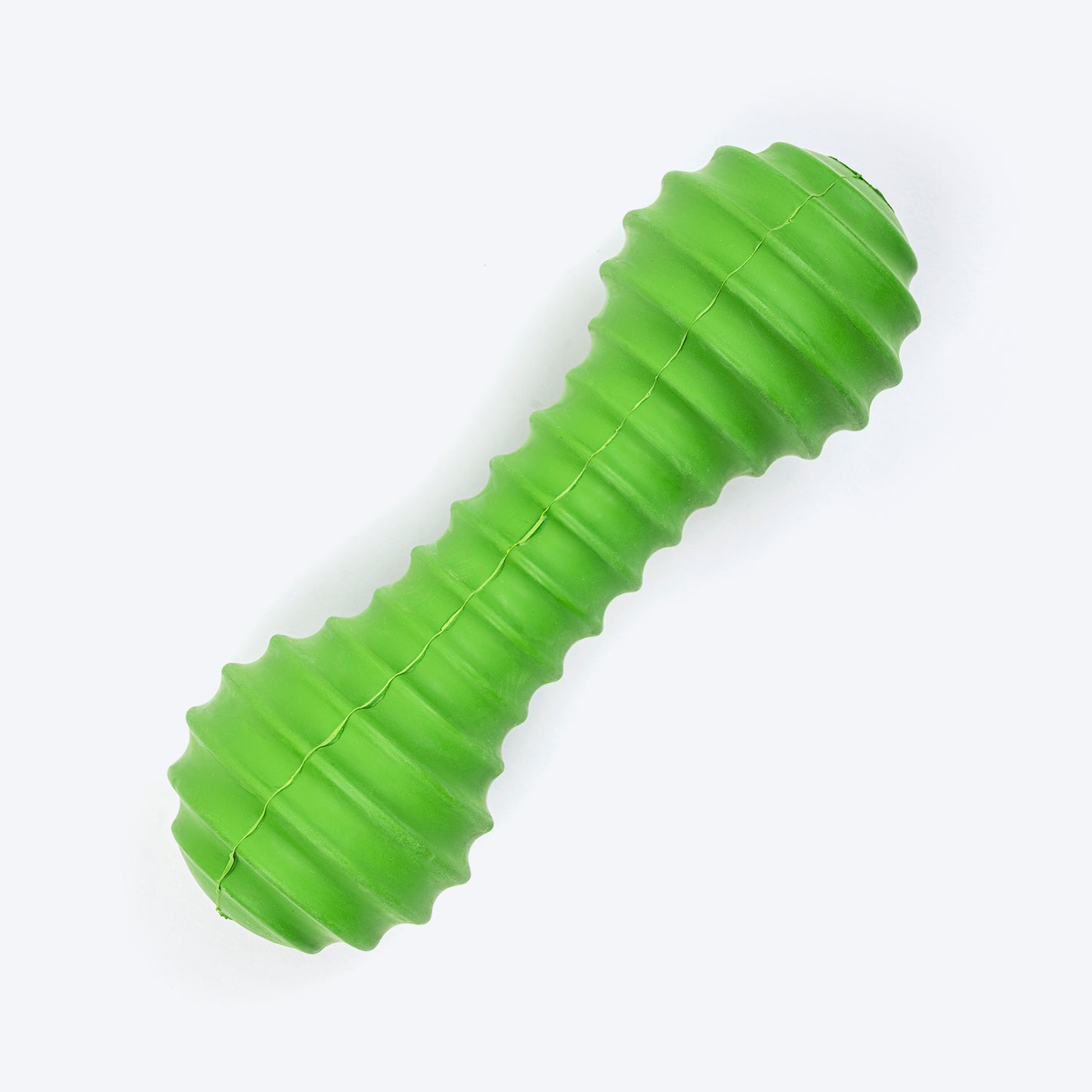 TLC Stripe Textured Dumbbell Squeaky Chew Toy For Dog - Green - Heads Up For Tails