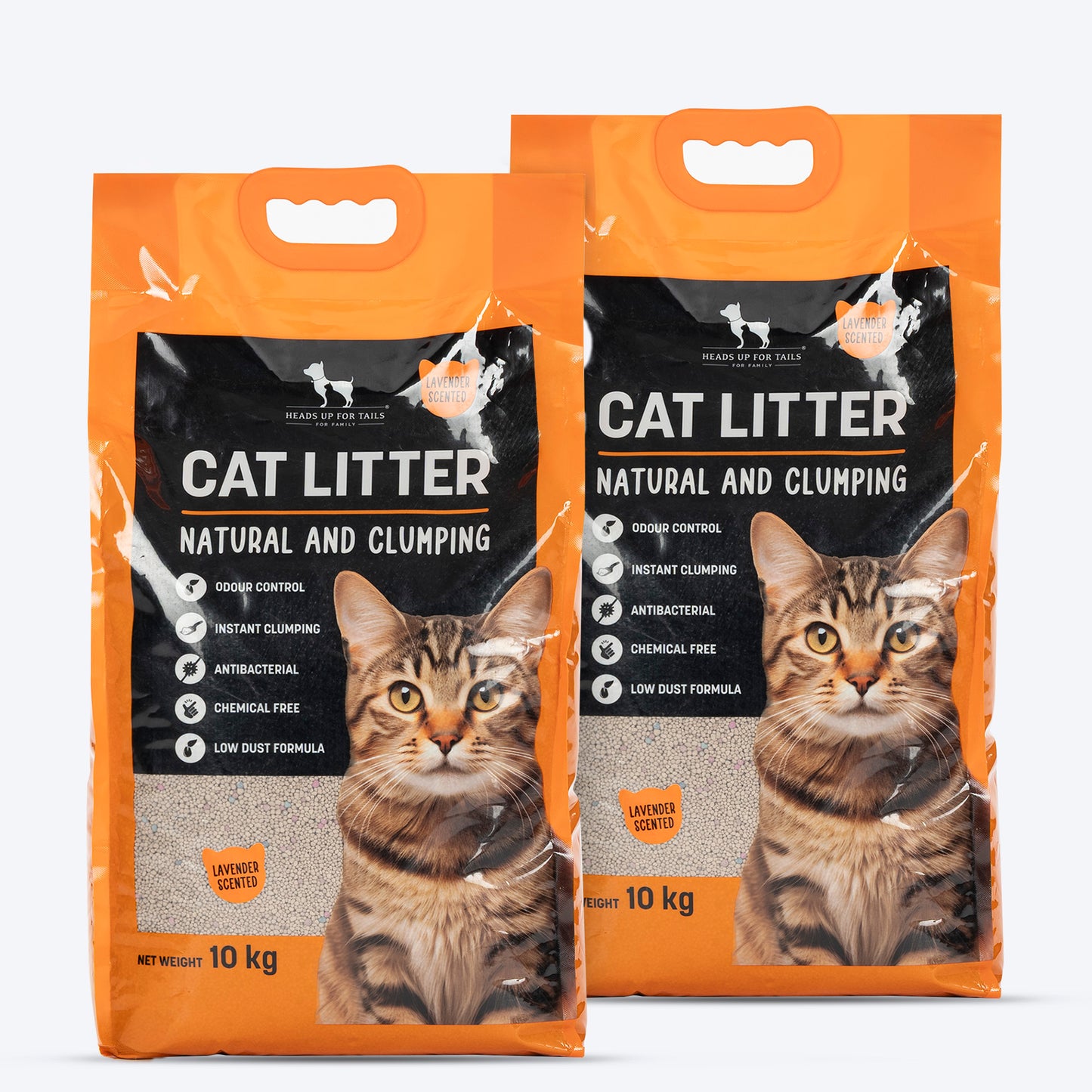 HUFT Cat Litter (Natural & Clumping) - Lavender Scented - 10 kg - Heads Up For Tails
