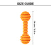 TLC Stripe Textured Dumbbell Chew Toy For Dog - Orange - Heads Up For Tails