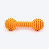 TLC Stripe Textured Dumbbell Chew Toy For Dog - Orange - Heads Up For Tails
