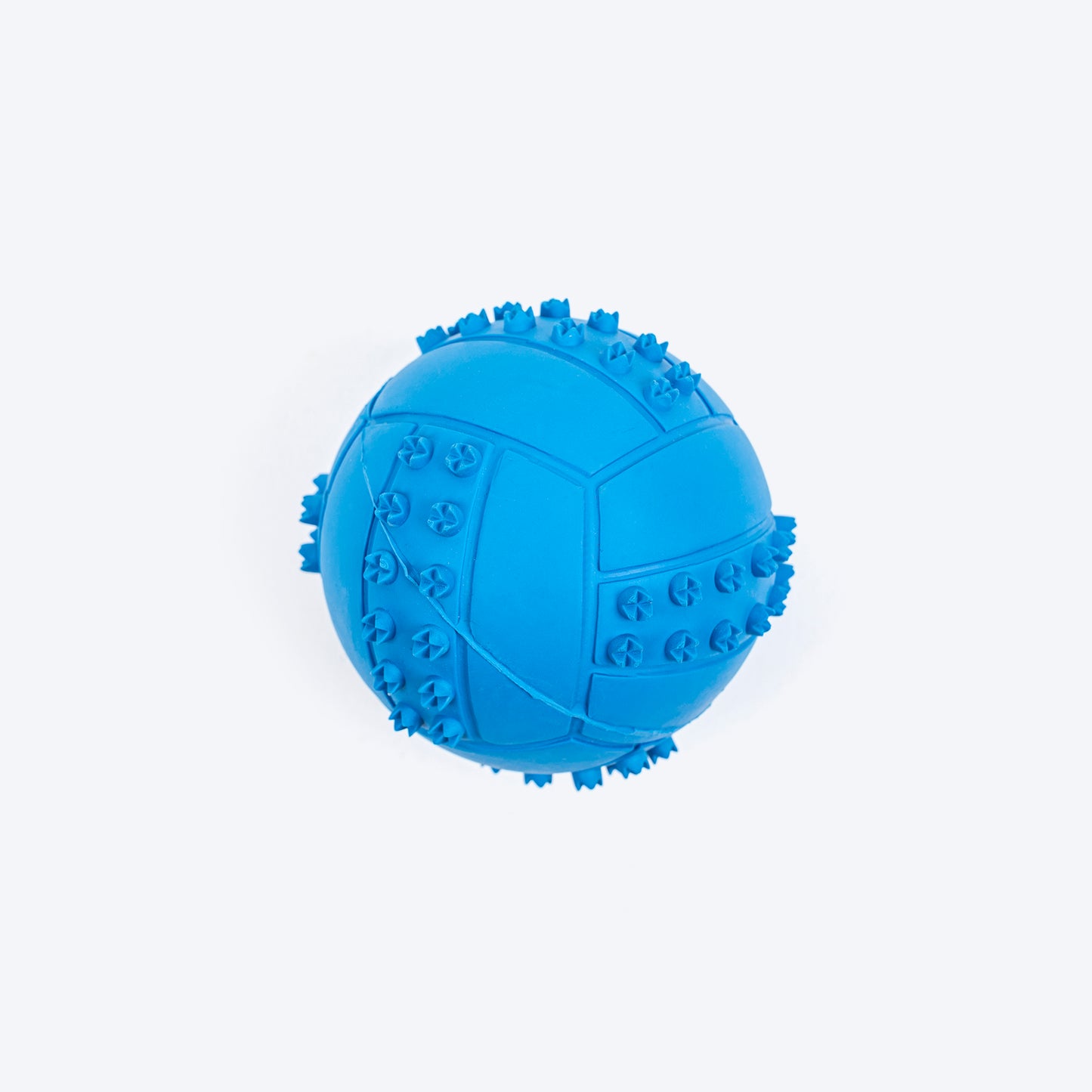TLC Textured Ball Squeaky Chew Toy For Dog - Blue - Heads Up For Tails