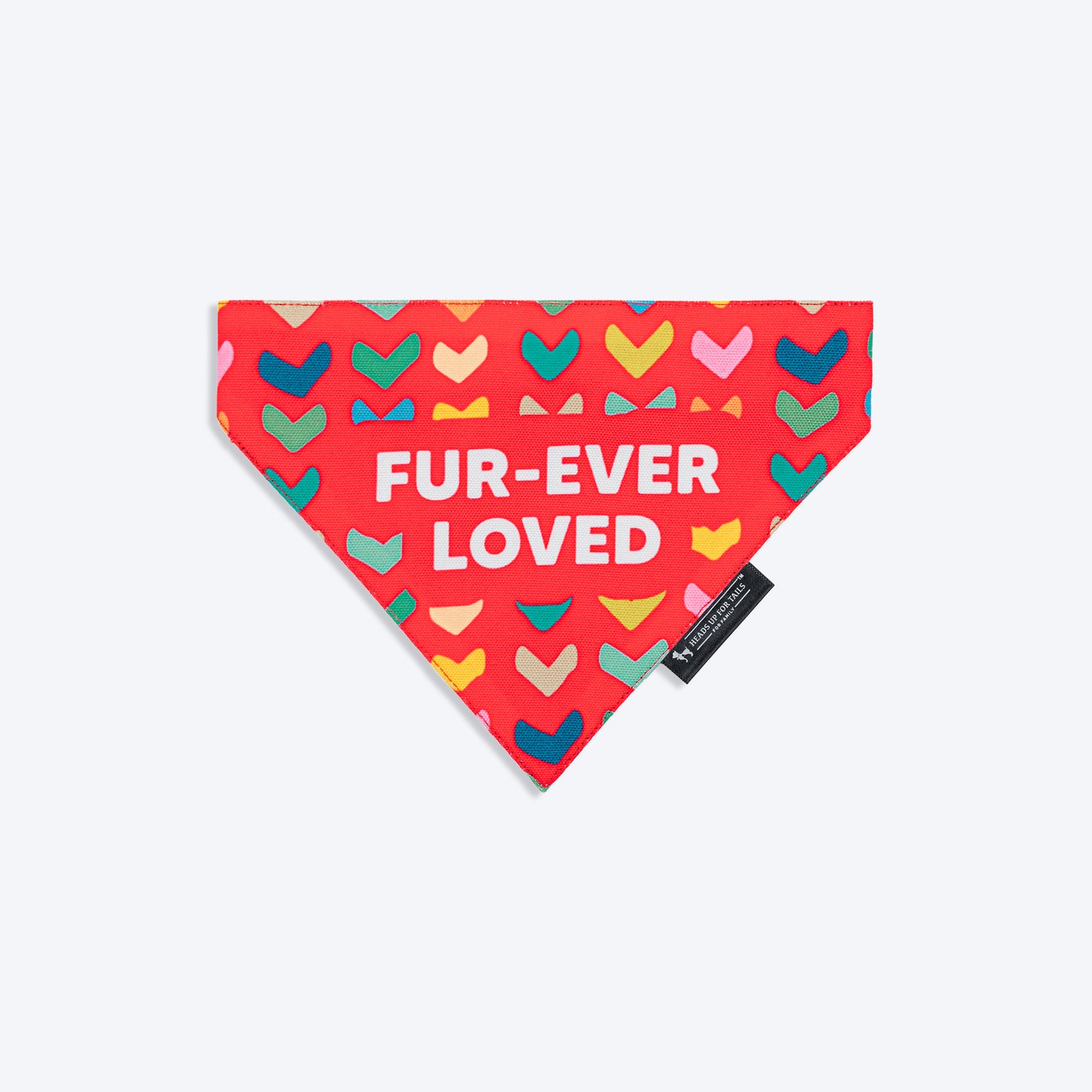 HUFT Fur-ever Loved Printed Dog Bandana - Red_01