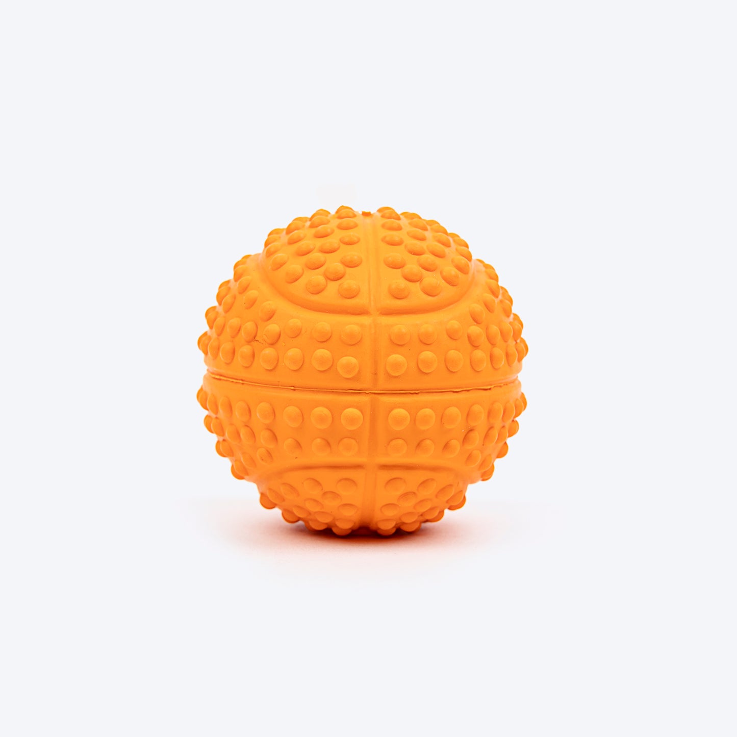 TLC Dotted Textured Ball Squeaky Chew Toy For Dog - Orange - Heads Up For Tails