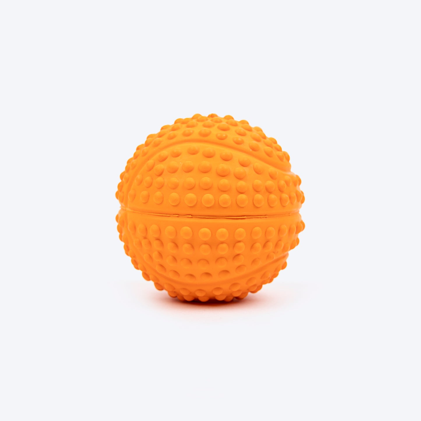 TLC Dotted Textured Ball Squeaky Chew Toy For Dog - Orange - Heads Up For Tails