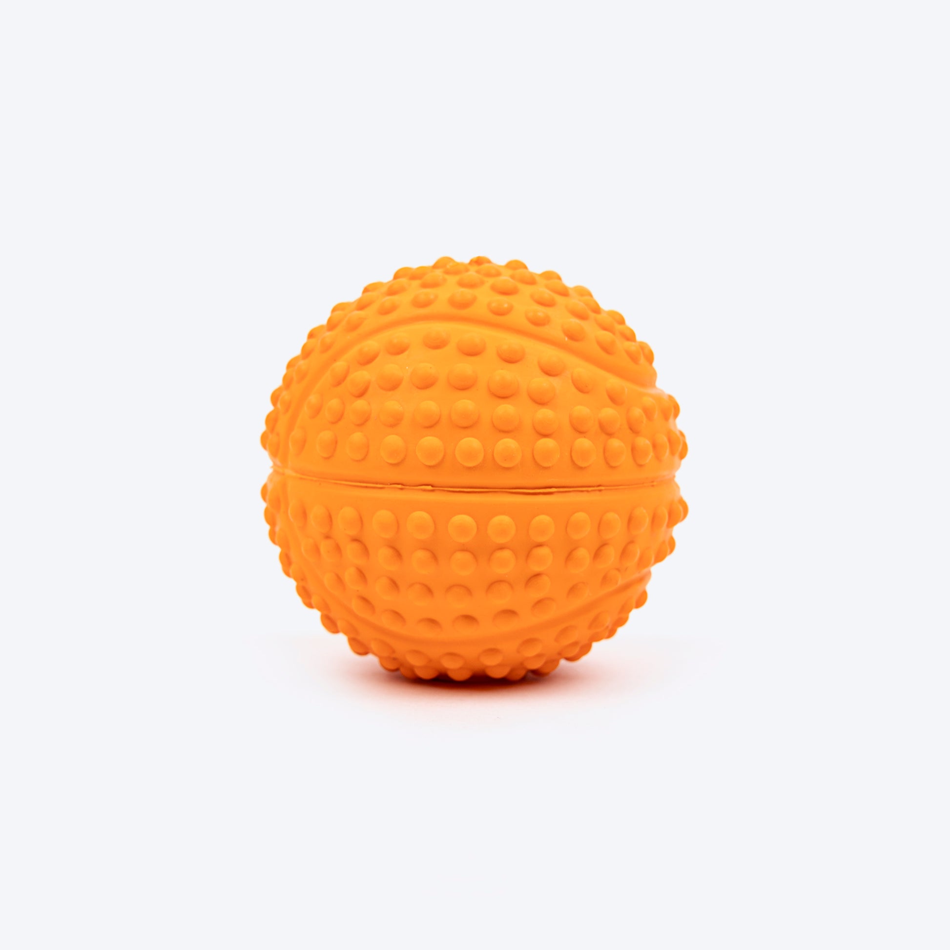 TLC Dotted Textured Ball Squeaky Chew Toy For Dog - Orange - Heads Up For Tails