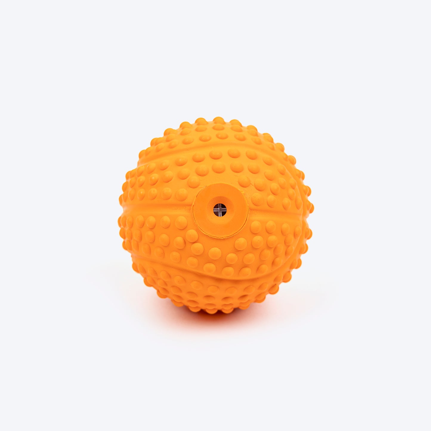 TLC Dotted Textured Ball Squeaky Chew Toy For Dog - Orange - Heads Up For Tails