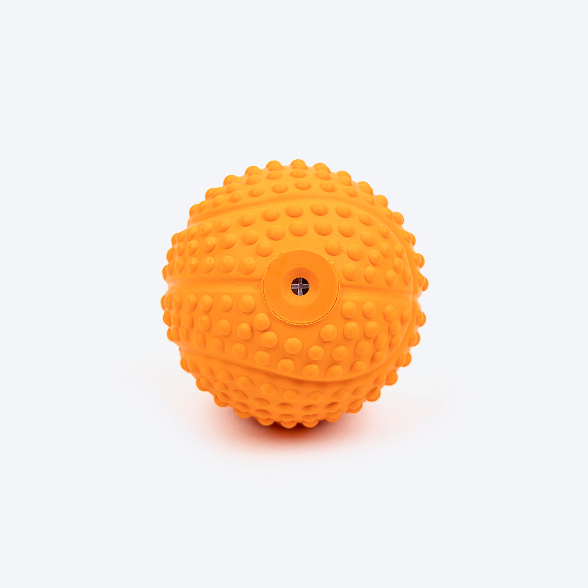 TLC Dotted Textured Ball Squeaky Chew Toy For Dog - Orange - Heads Up For Tails