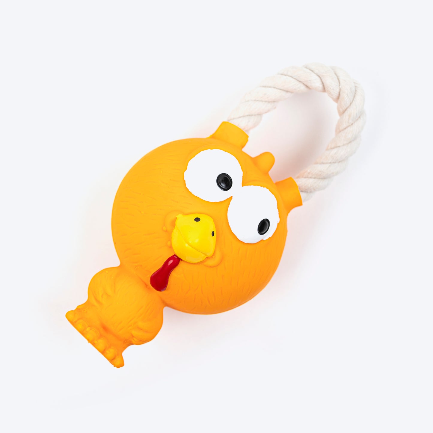 TLC Henry Bird Squeaky Chew Toy For Dog - Orange - Heads Up For Tails