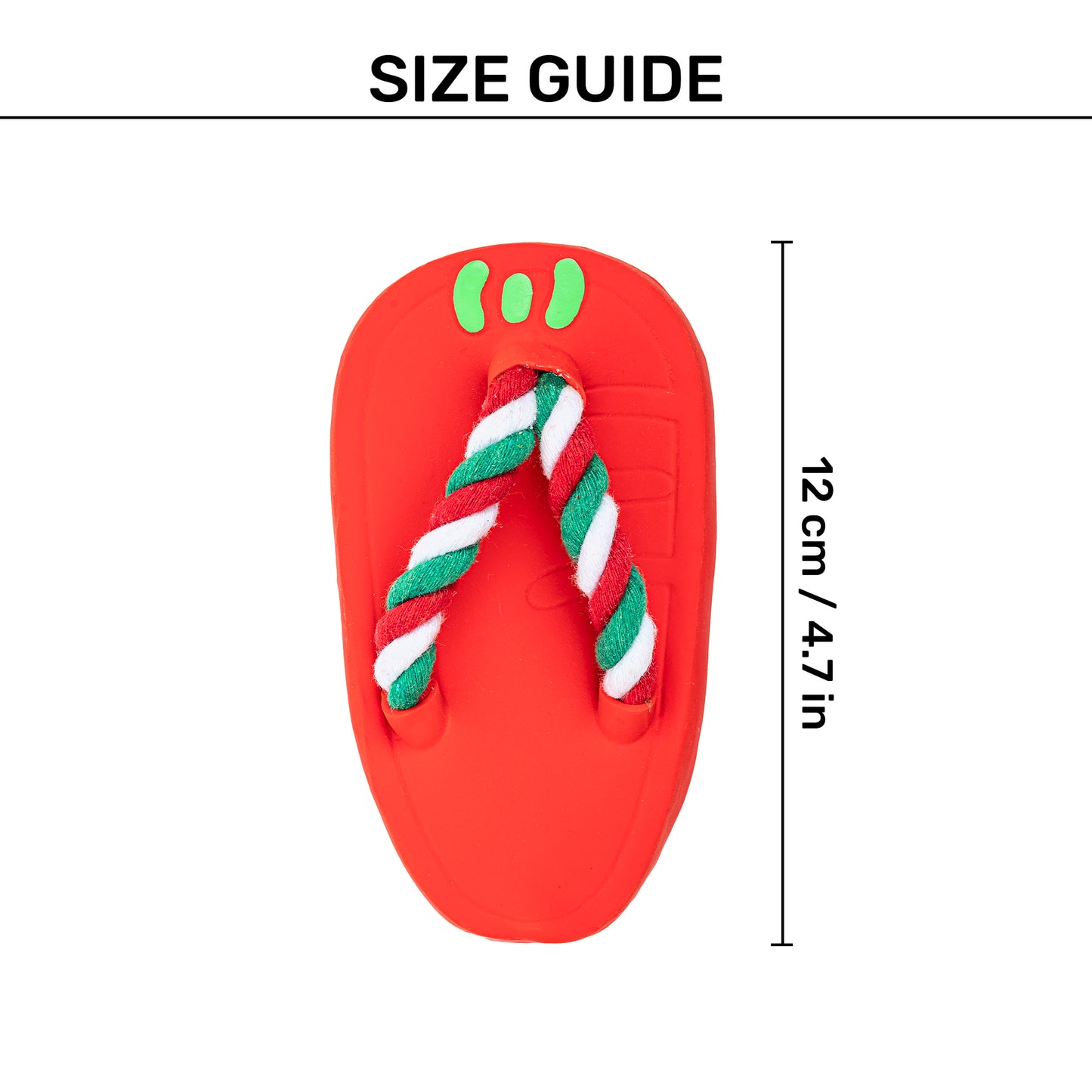 TLC Squeaky Slipper Chew Toy For Dog - Red - Heads Up For Tails