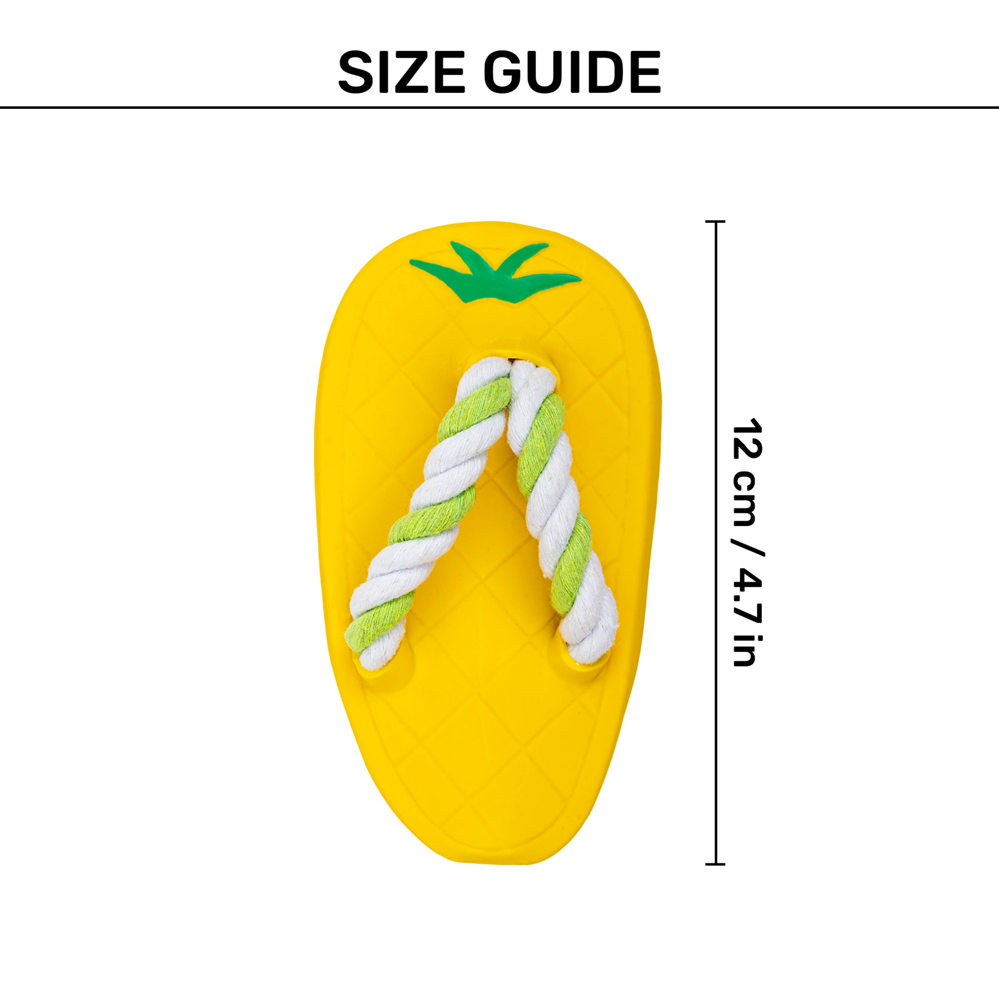 TLC Squeaky Slipper Chew Toy For Dog - Yellow - Heads Up For Tails