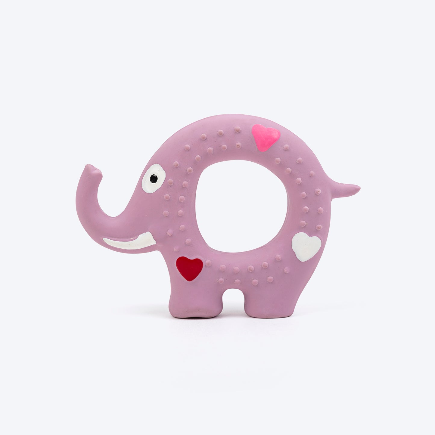 TLC Elephant Ring Squeaky Chew Toy For Dog - Purple - Heads Up For Tails