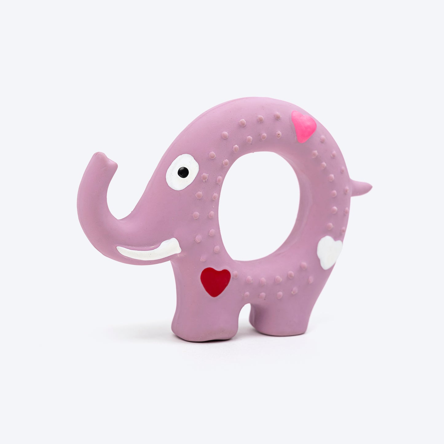 TLC Elephant Ring Squeaky Chew Toy For Dog - Purple - Heads Up For Tails