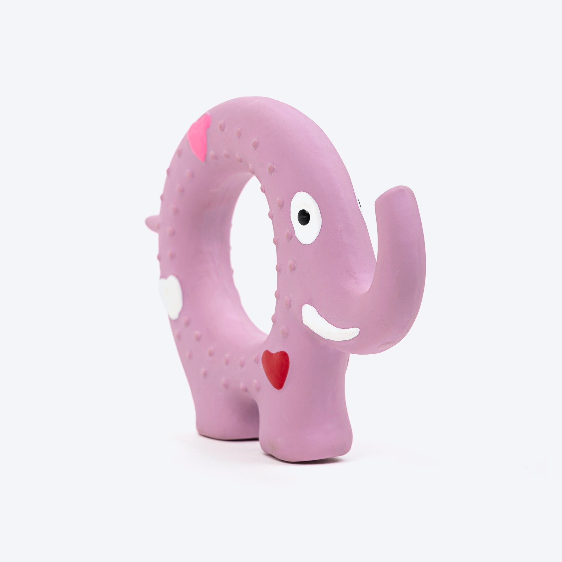 TLC Elephant Ring Squeaky Chew Toy For Dog - Purple - Heads Up For Tails