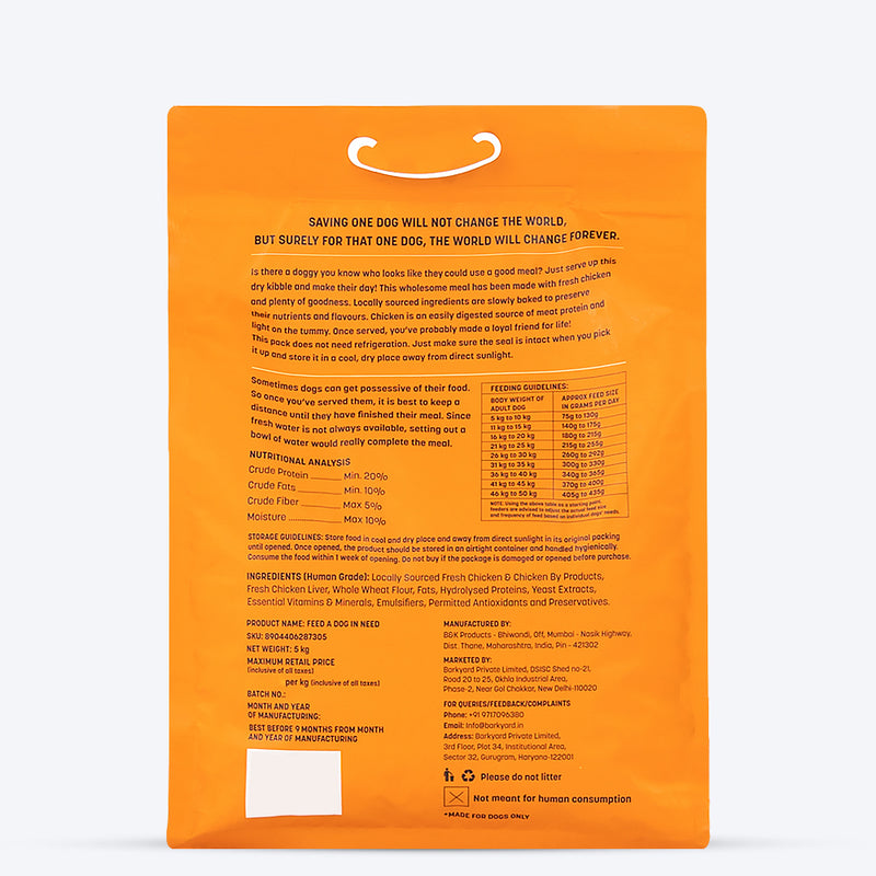HUFT Feed a Dog In Need Dog Food Pack - 5kg - Heads Up For Tails