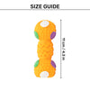 TLC Spiral Dumbbell Squeaky Chew Toy For Dog - Orange - Heads Up For Tails