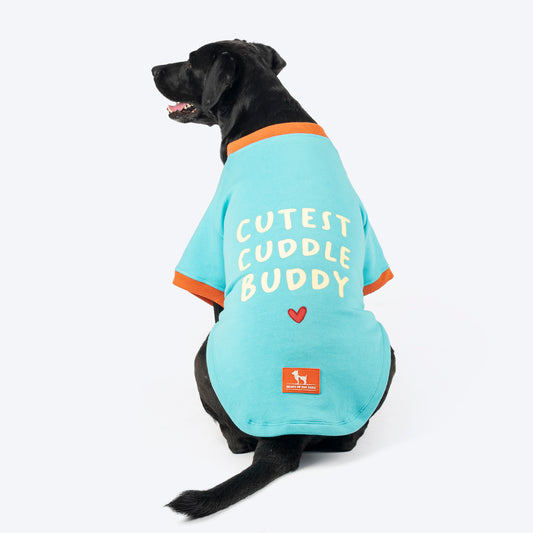 HUFT Cutest Cuddle Buddy Sweatshirt For Big Dog - Teal - Heads Up For Tails