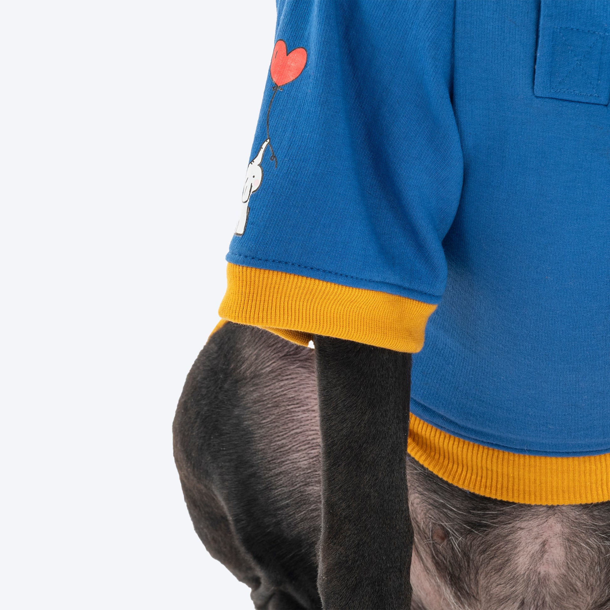 HUFT Honey Hearts Sweatshirt With Hood For Dog - Blue - Heads Up For Tails