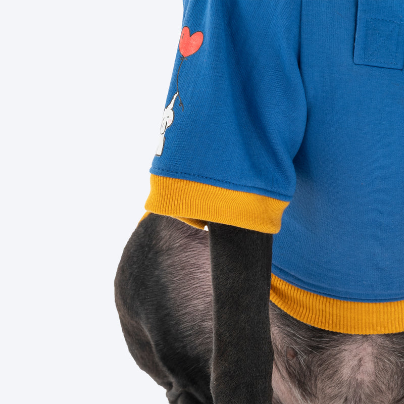HUFT Honey Hearts Sweatshirt With Hood For Dog - Blue - Heads Up For Tails