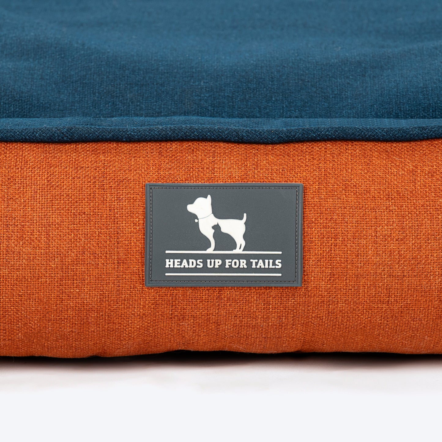 HUFT Rustic Retreat Dog Bed - Rust & Navy - Heads Up For Tails