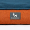 HUFT Rustic Retreat Dog Bed - Rust & Navy - Heads Up For Tails
