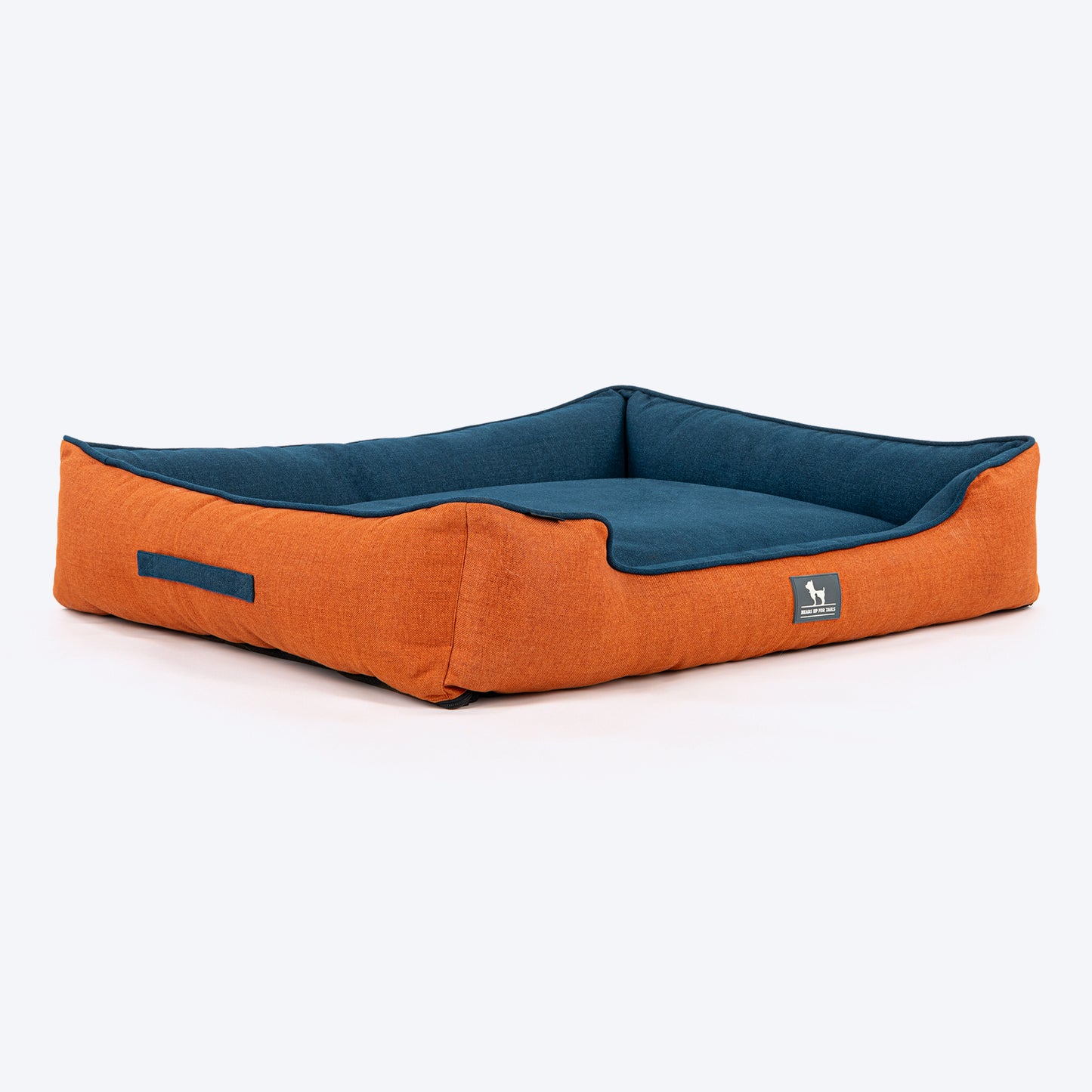 HUFT Rustic Retreat Dog Bed - Rust & Navy - Heads Up For Tails