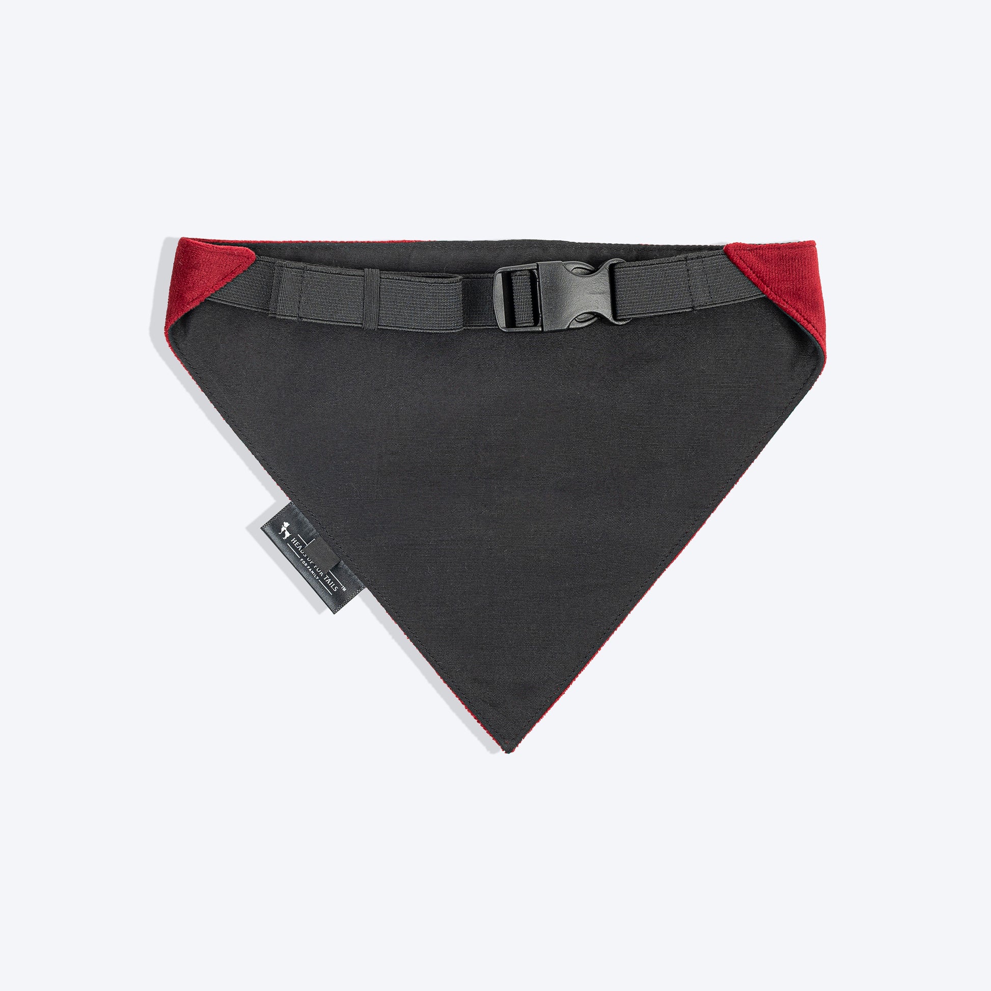 HUFT Personalised Luxe Velvet Bandana For Dog - Maroon_04