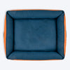 HUFT Rustic Retreat Dog Bed - Rust & Navy - Heads Up For Tails