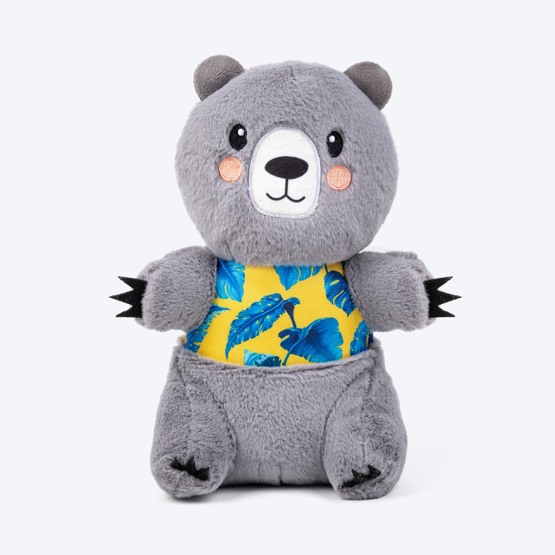 HUFT Sir Hug-A-Lot Plush Toy For Dog - Grey - Heads Up For Tails