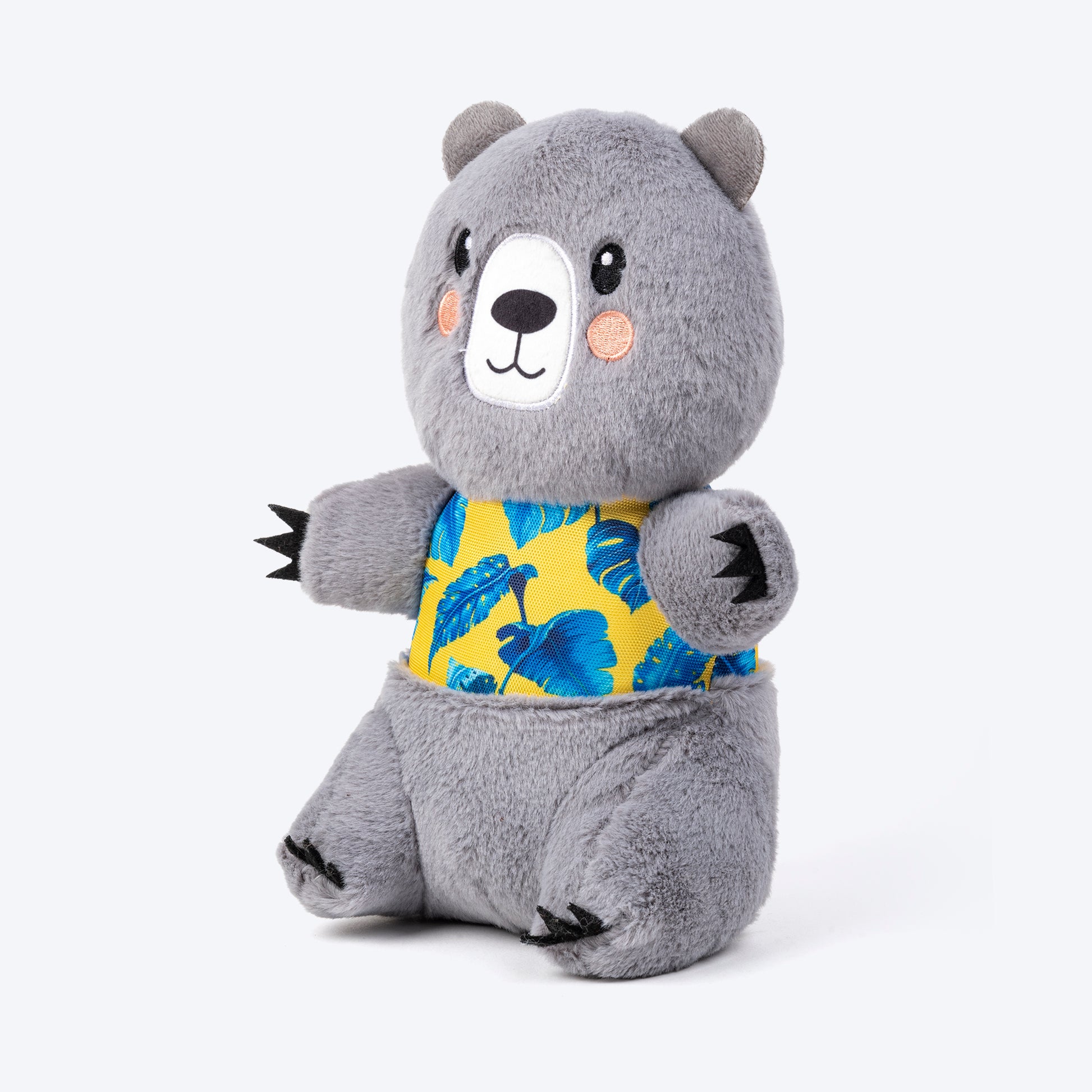 HUFT Sir Hug-A-Lot Plush Toy For Dog - Grey - Heads Up For Tails