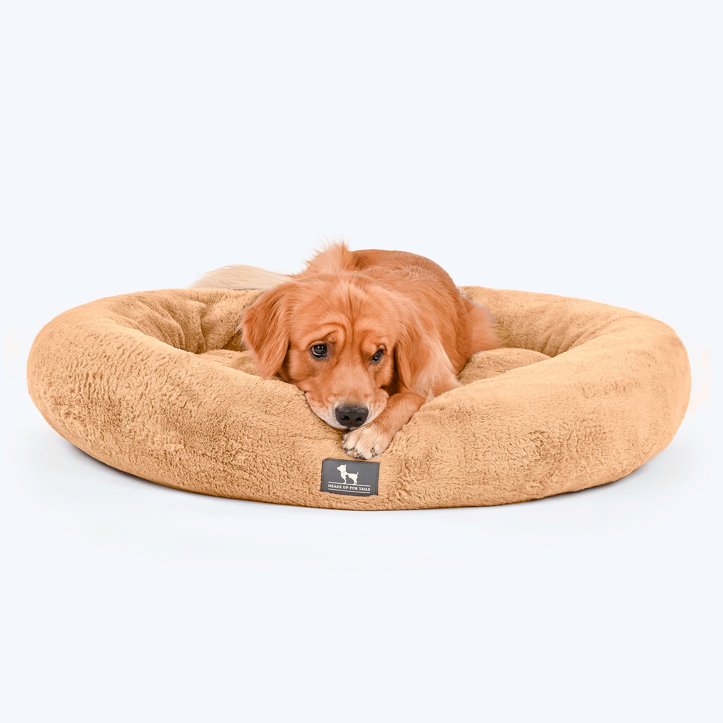 HUFT Jumbo Donut Bed For Dogs - Brown (Made To Order) - Heads Up For Tails