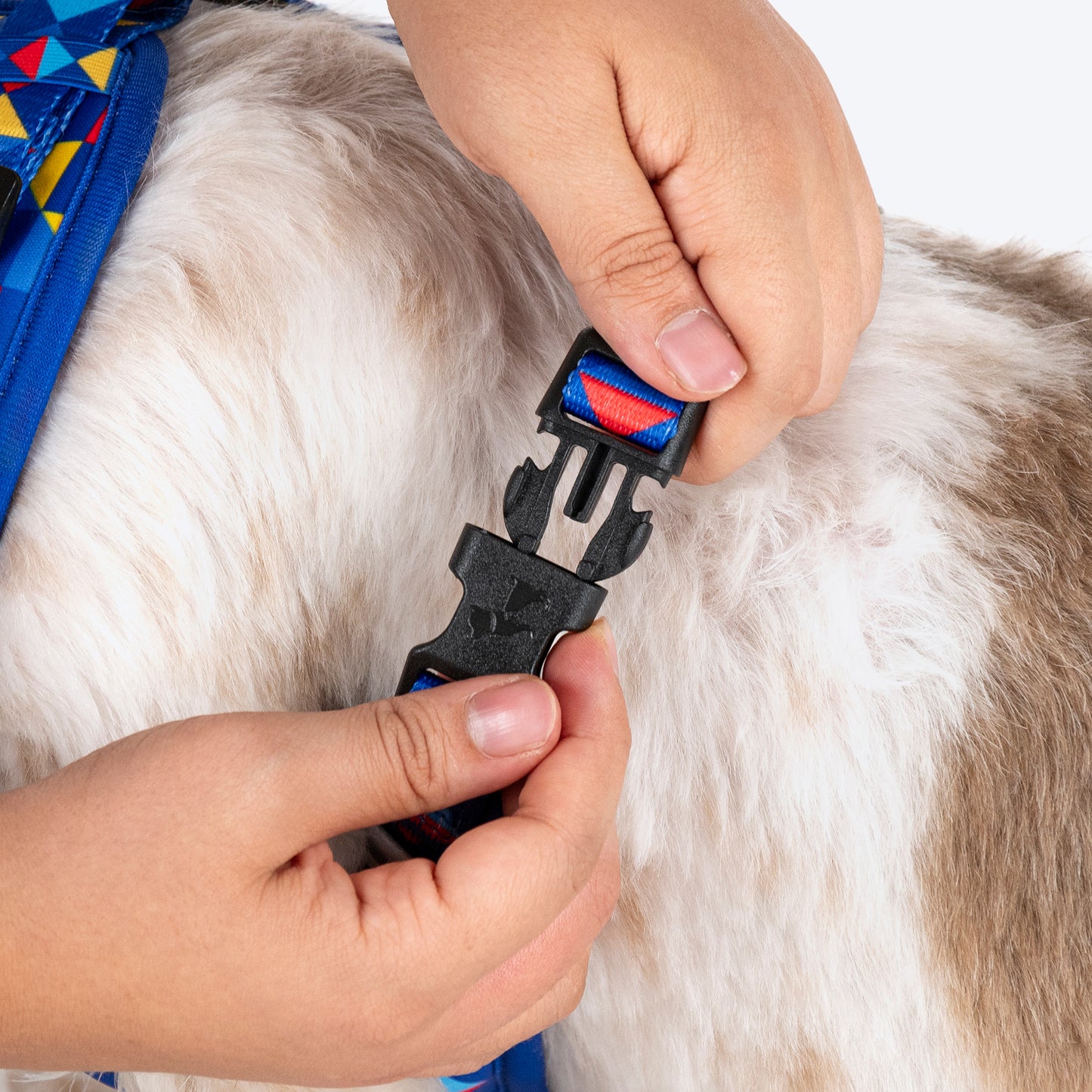 HUFT Prism Patterns Adjustable Harness For Dog - Blue - Heads Up For Tails