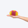 HUFT Ruff Rugby Ball Chew Toy For Dog - Pink & Yellow - Heads Up For Tails