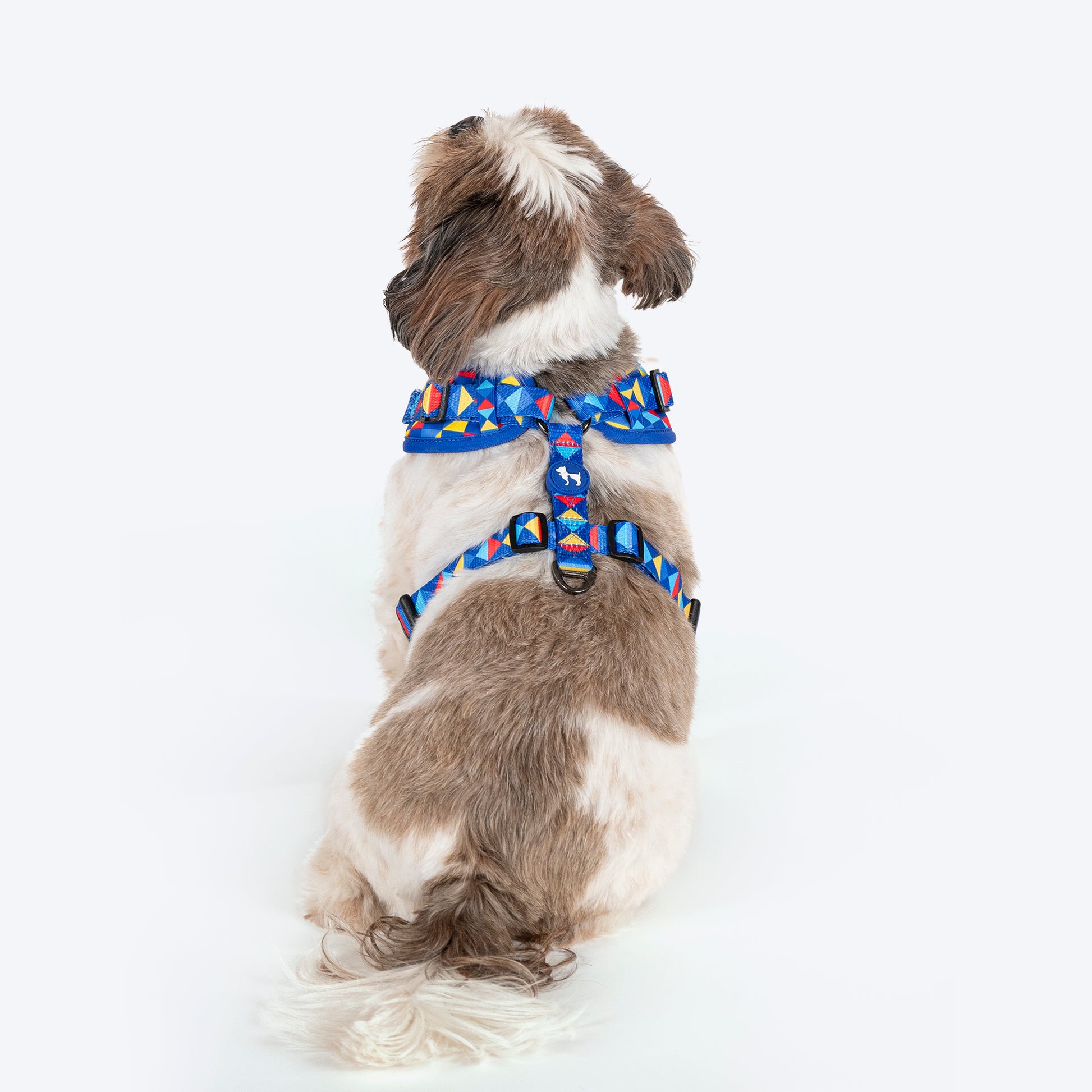 HUFT Prism Patterns Adjustable Harness For Dog - Blue - Heads Up For Tails