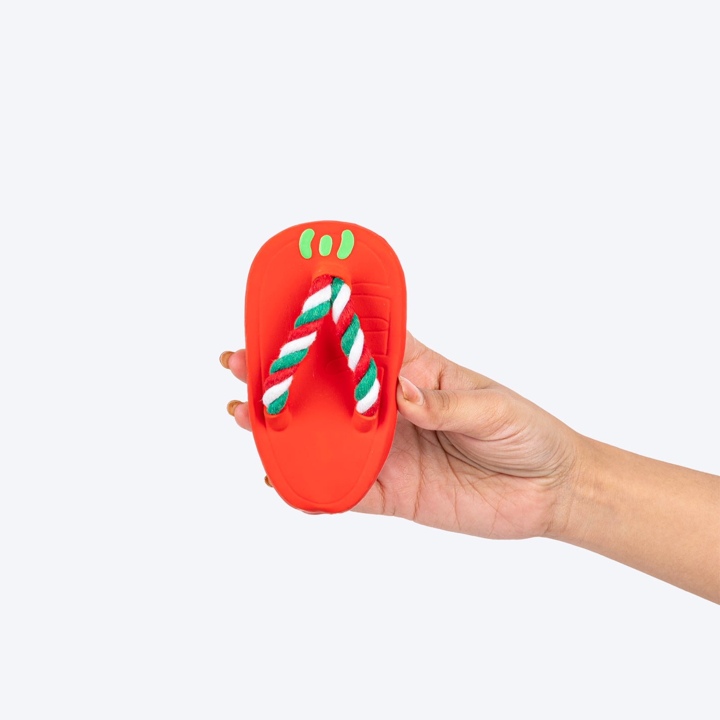 TLC Squeaky Slipper Chew Toy For Dog - Red - Heads Up For Tails