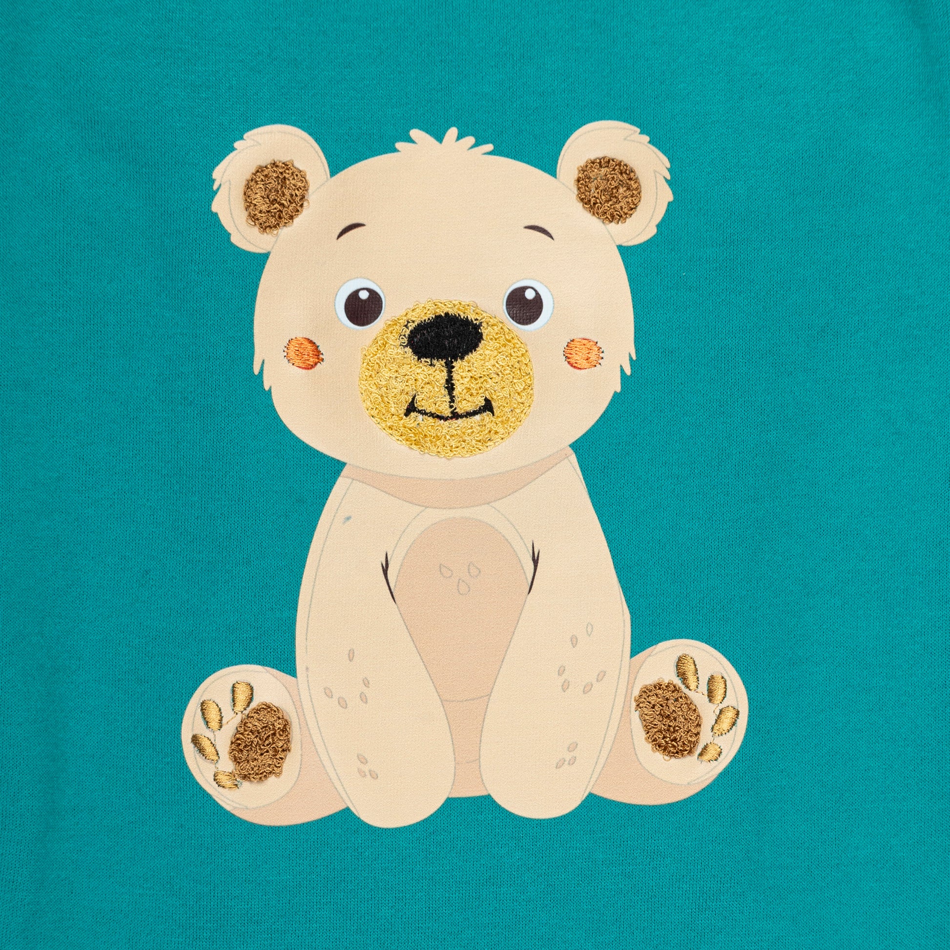 HUFT Sunny Bear Sweatshirt For Small Dog - Green - Heads Up For Tails