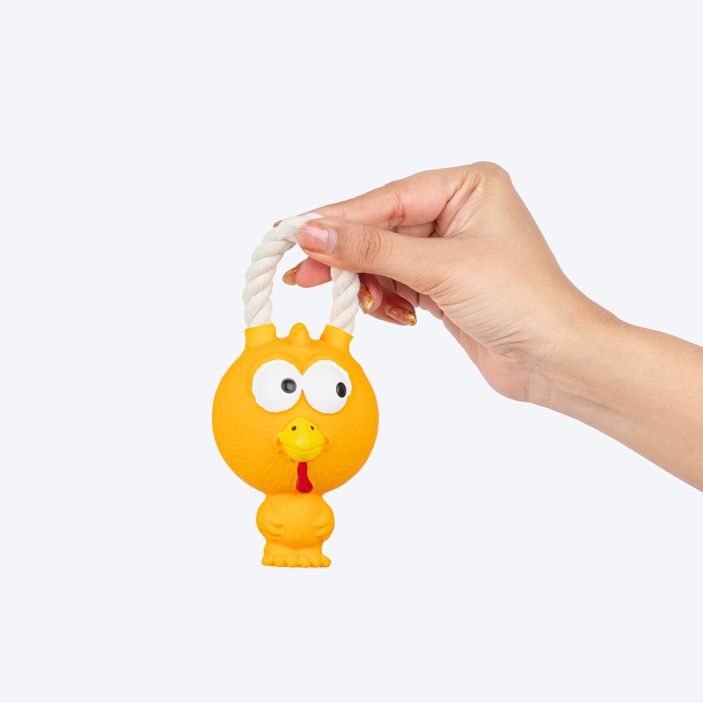 TLC Henry Bird Squeaky Chew Toy For Dog - Orange - Heads Up For Tails