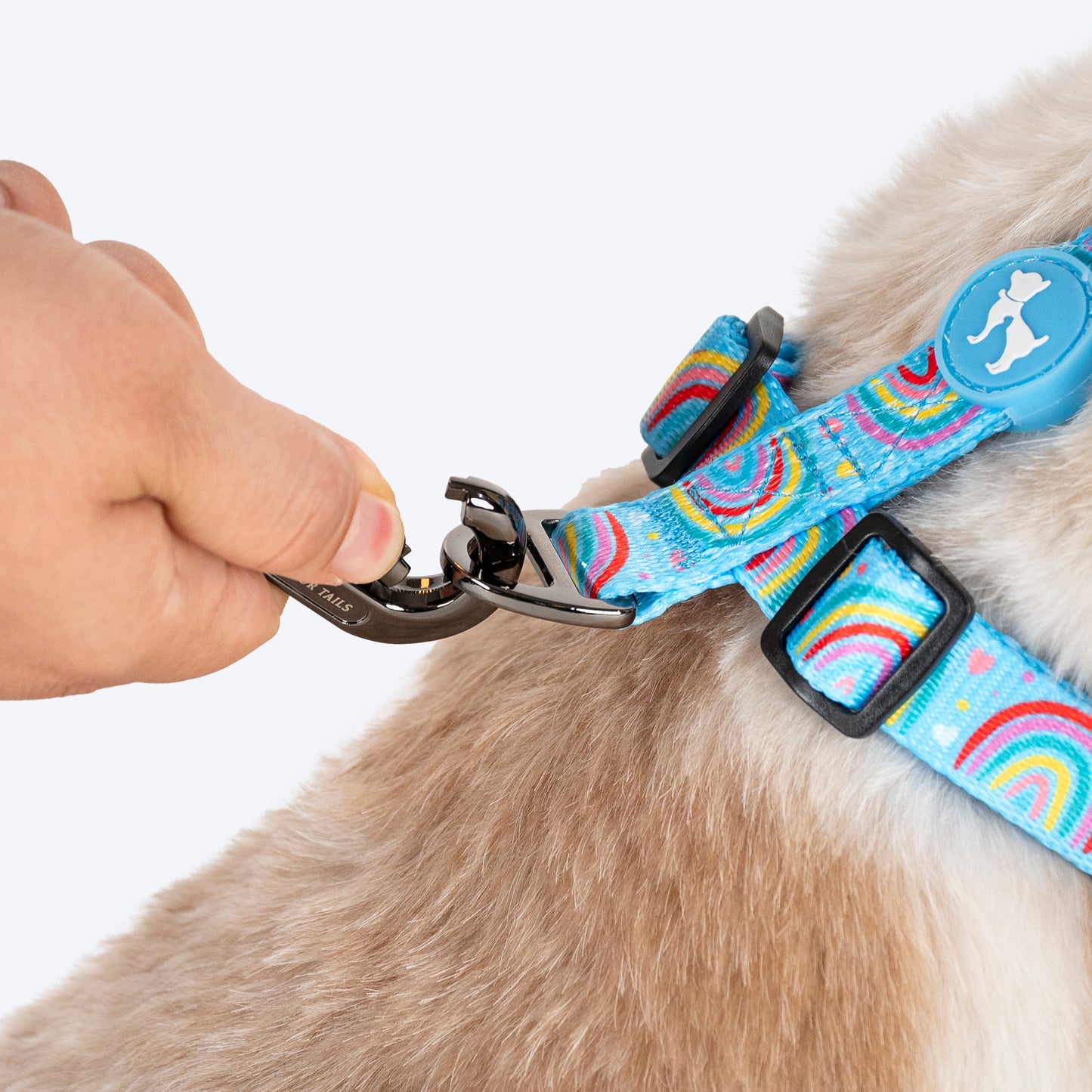HUFT Over the Rainbow Adjustable Harness For Dog - Blue - Heads Up For Tails