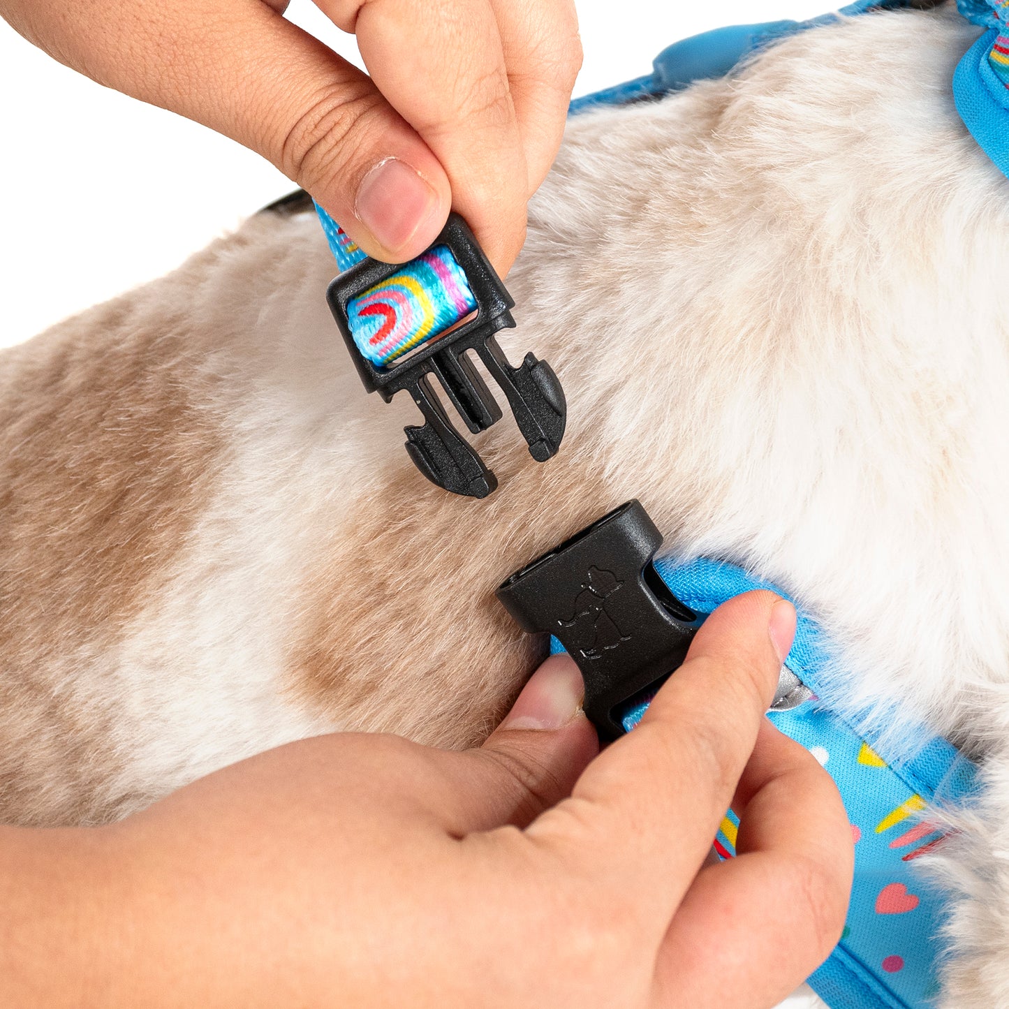 HUFT Over the Rainbow Adjustable Harness For Dog - Blue - Heads Up For Tails
