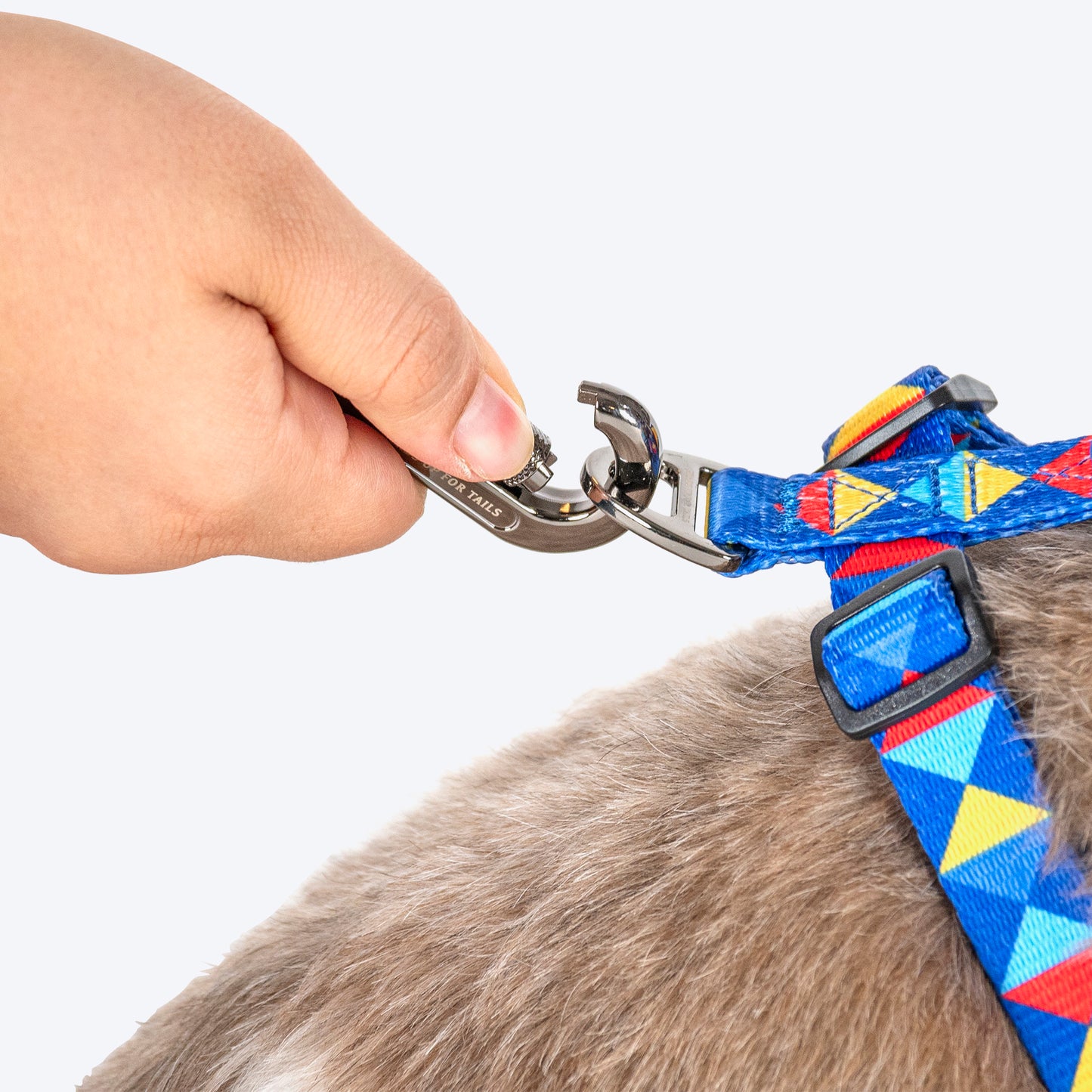 HUFT Prism Patterns Adjustable Harness For Dog - Blue - Heads Up For Tails
