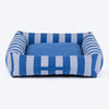 HUFT Stripe Siesta Lounger Dog Bed - Blue & White - Heads Up For Tails