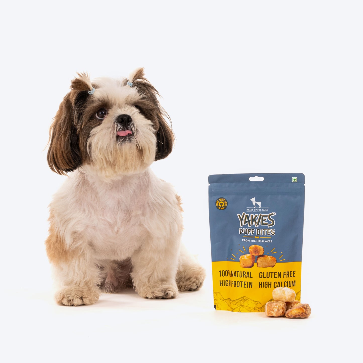 HUFT Yakies Puff Bites 100% Natural Gluten Free Dog Treats - 70 gm - Heads Up For Tails