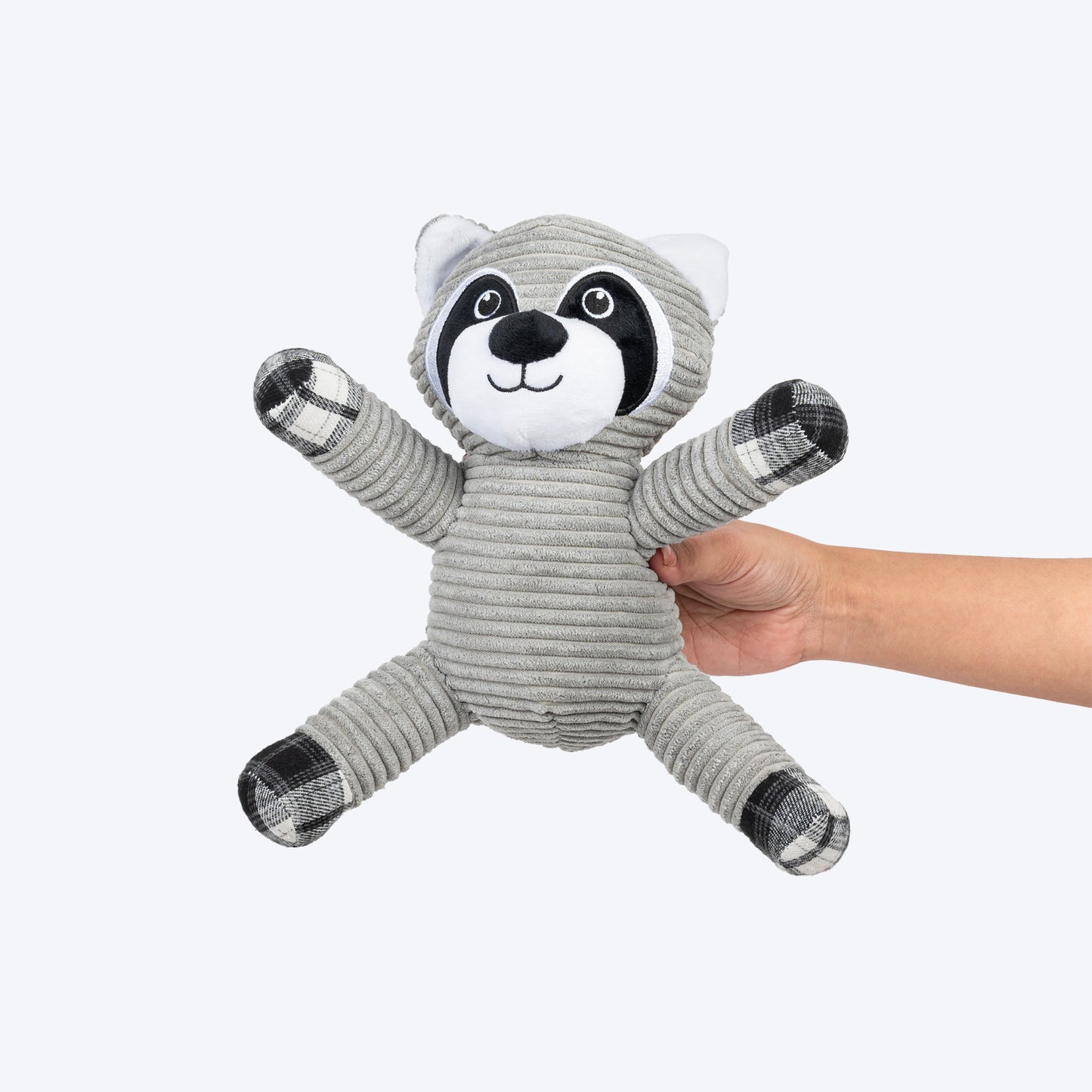 HUFT Bucky Beaver Squeaky Plush Toy For Dog - Grey - Heads Up For Tails
