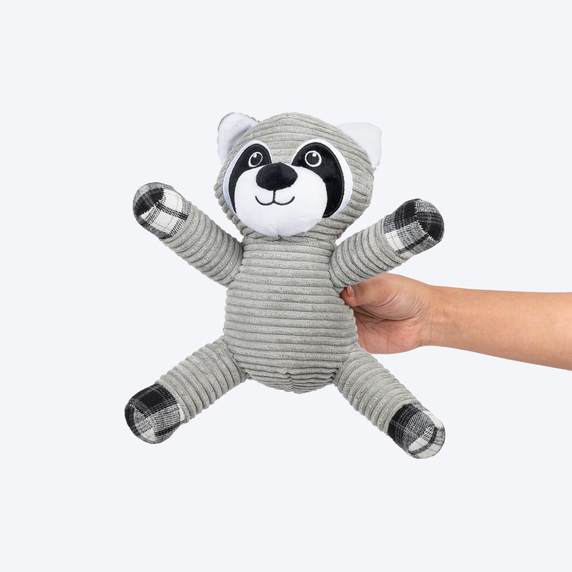 HUFT Bucky Beaver Squeaky Plush Toy For Dog - Grey - Heads Up For Tails