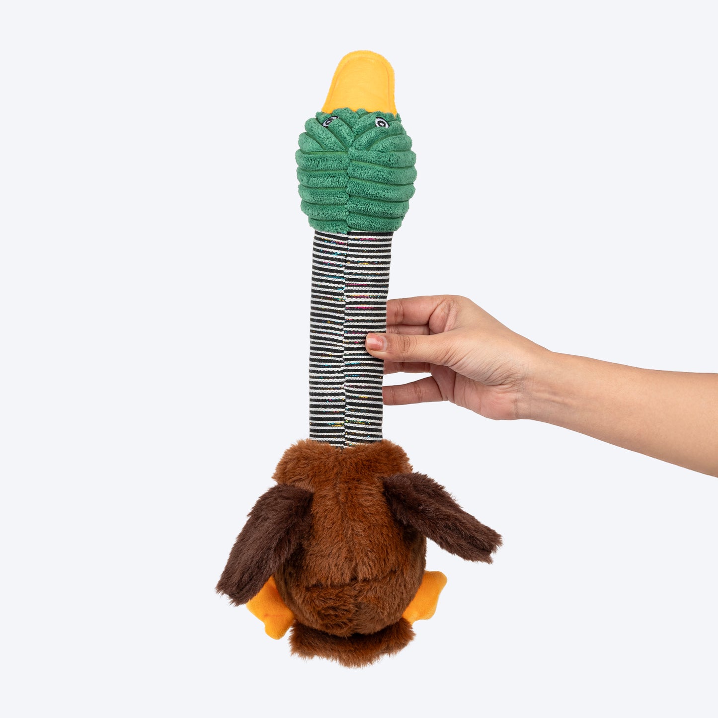 HUFT Dear Ducky Squeaky Plush Toy For Dog - Multicolor - Heads Up For Tails