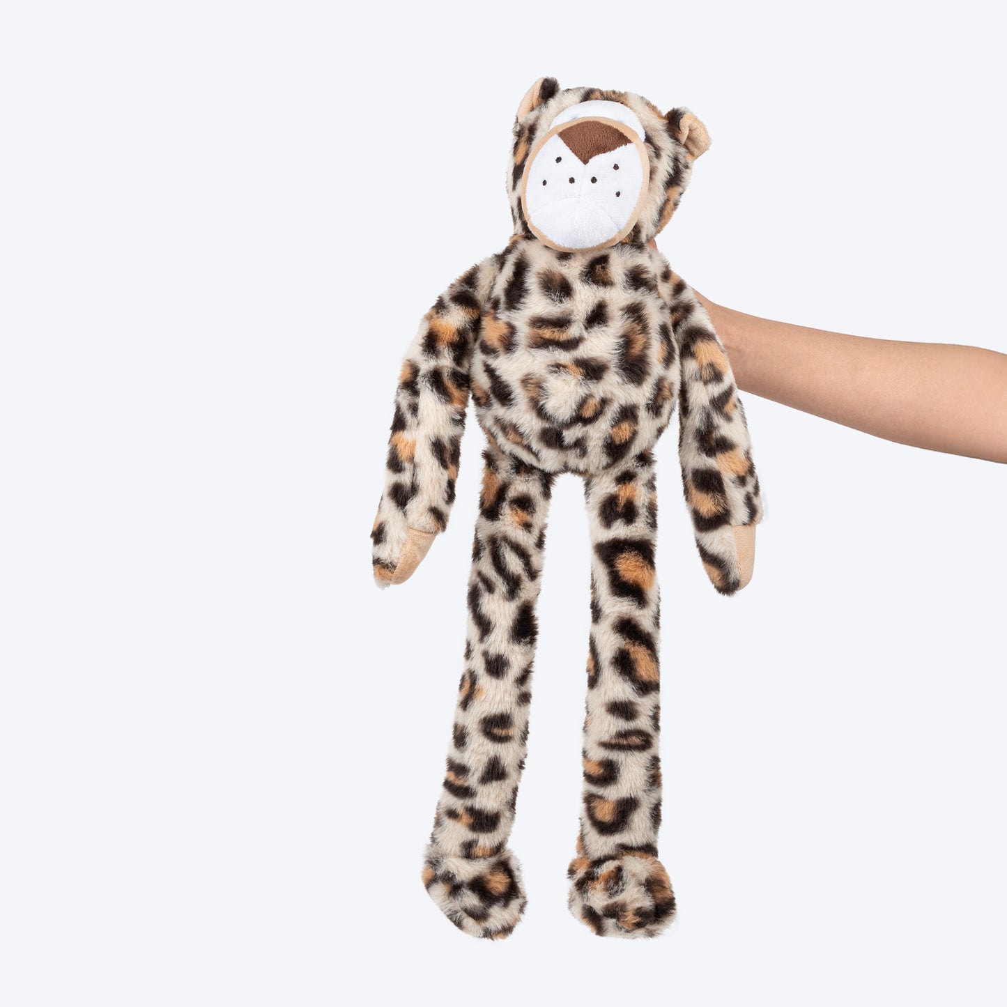 HUFT Leo Leopard Squeaky Plush Toy For Dog - Beige - Heads Up For Tails