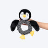HUFT Pengu Penguin Squeaky Tug Plush Toy For Dog - Black & White - Heads Up For Tails