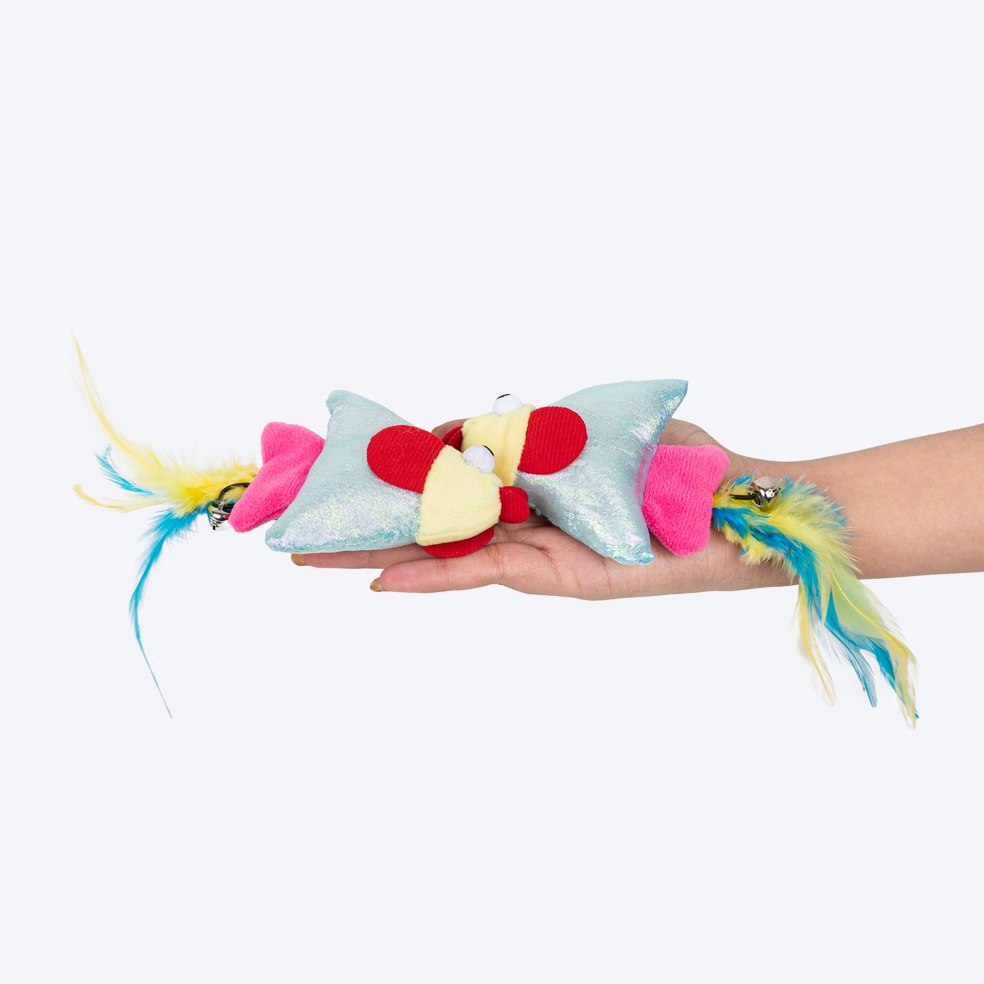 HUFT Chipper Chirpers Plush Toy With Catnip For Cat - Multicolor - Set Of 2 - Heads Up For Tails