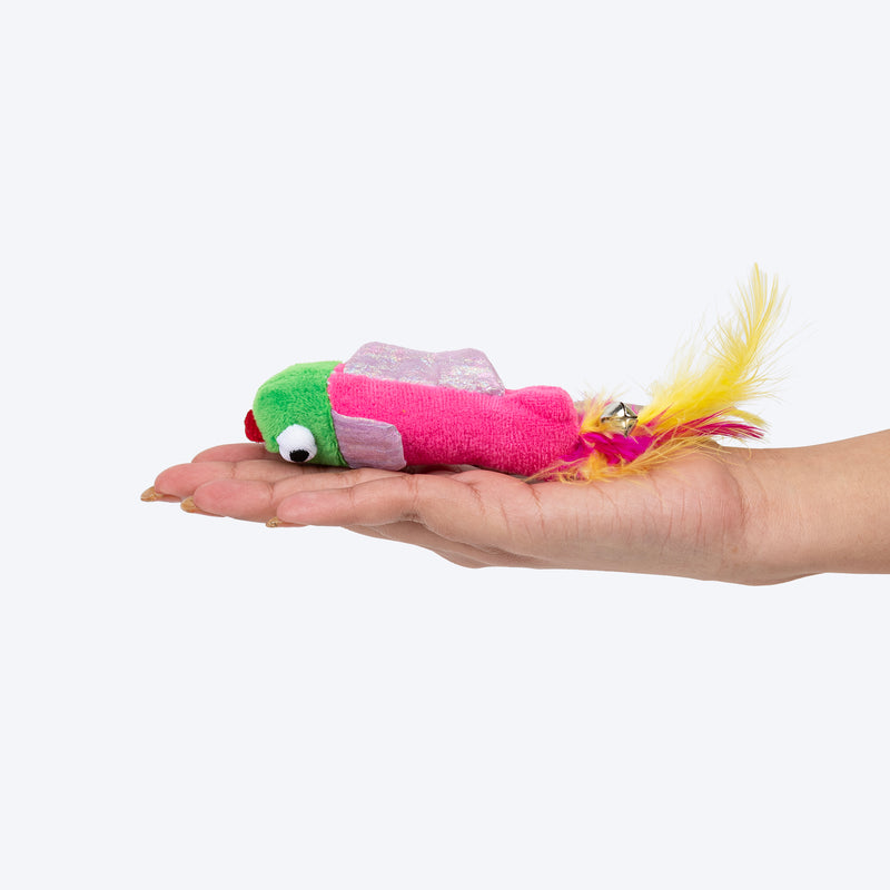 HUFT Fish Tales Plush Toy With Catnip For Cat - Multicolor - Set Of 2 - Heads Up For Tails