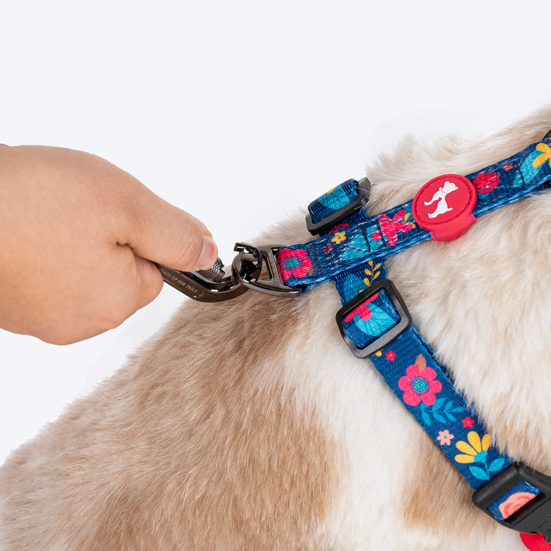 HUFT Bloomscape Adjustable Harness For Dog - Navy - Heads Up For Tails