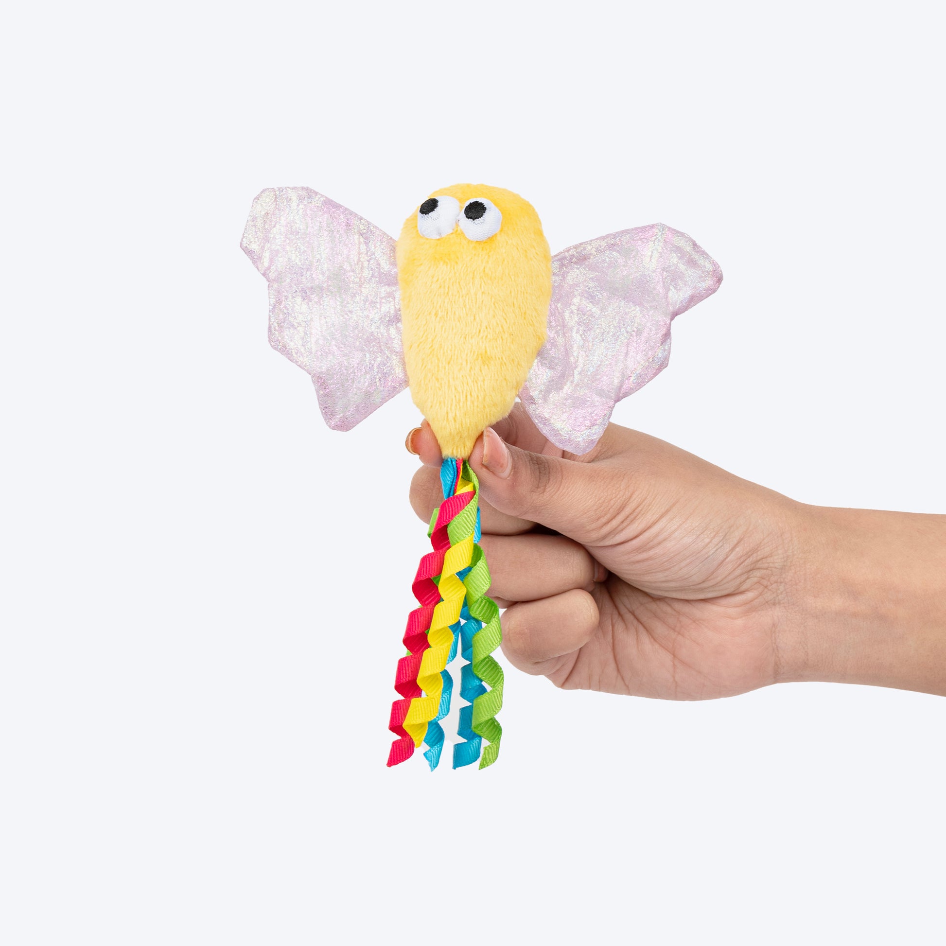 HUFT Mister Flutter Plush Toy With Catnip For Cat - Multicolor - Heads Up For Tails